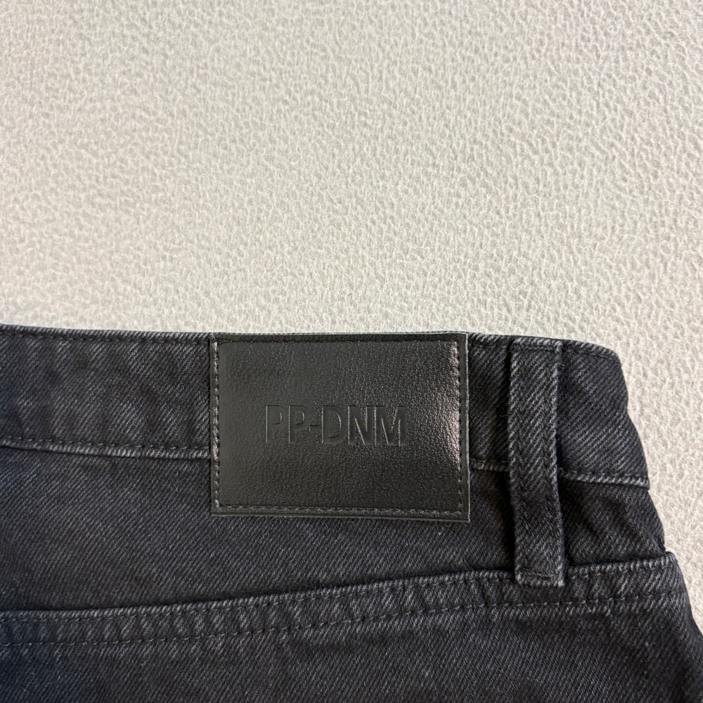 Princess Polly Black High Waisted Denim Shorts Size US 10 - Picture 5 of 10